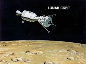 Moons: NASA, Apollo Spacecraft Lunar Orbit, 1966