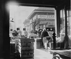 Vending: The Naschmarkt on the Wien River. About 1960
