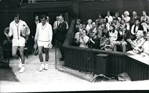 Ovation: Nastase and Plotz before tennis match at Wimbledon