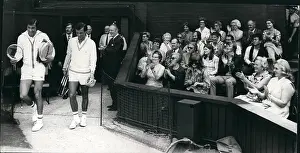 Ovation: Nastase and Plotz before tennis match at Wimbledon