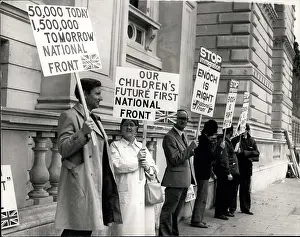 Enoch: National Front demonstration in Whitehall, London