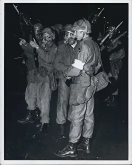 Conn: National Guard during demonstration, New Haven, USA
