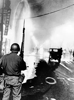 Hydrant: National Guard in Watts during the 1965 ?