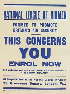 Grosvenor: National League of Airmen Poster