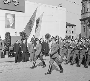 Gottwald: National Security Corps march at Old Town Square