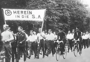 Stormtroop: National Socialists protest against the uniform prohibition