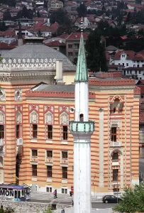 Miljacka: National and University Library and Hadzijska