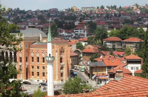 Miljacka: National and University Library and Hadzijska