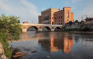 Miljacka: National and University Library and Seher-Cehaja