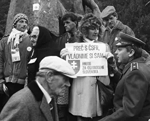 73rd: Nationalist - demonstration - independence - Bratislava