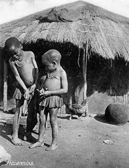 Matabele: Two Native African Matabele children