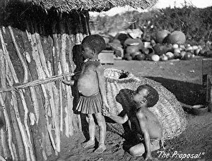 Pots: Two Native African Matabele children