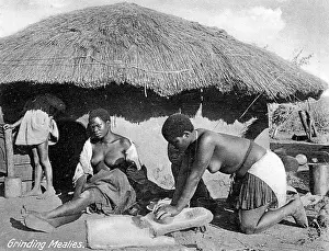 Grinding: Two Native African Matabele women