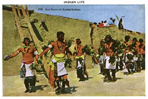 Acoma: Native American Acoma Indians doing sun dance