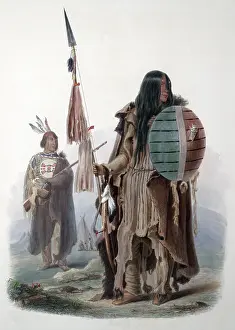 Bodmer: Native American Assiniboine Indians, 1830s