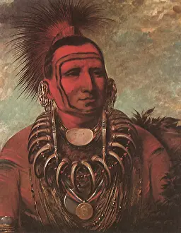 Catlin: Native American Cheyenne Chief, Little Wolf, by Catlin