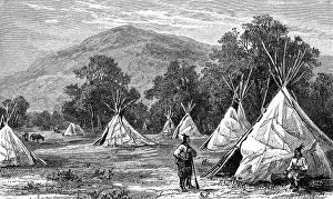 Teepee: Native American Comanche camp