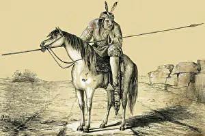 Comanche: Native American Comanche on horseback