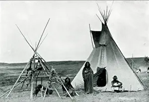 Calgary: Native American encampment, Calgary, Canada