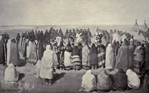 Rebirth: Native American Ghost Dancers in a large circle