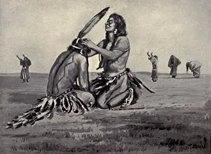 Rebirth: Native American Ghost Dancers in prayer, practicing