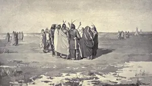 Rebirth: Native American Ghost Dancers in a small circle