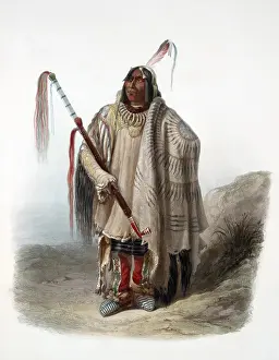 Bodmer: Native American Hidatsa Indian, 1830s