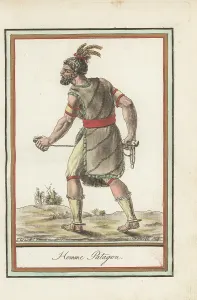 Noble Savage: Native American hunter of Patagonia with bolas