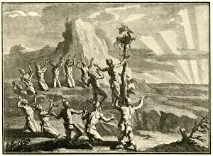 Peuples: Native American Indians dancing and praying