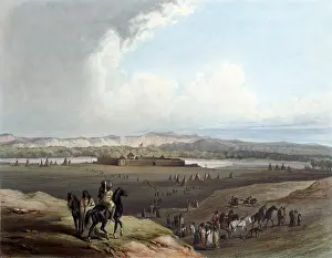 Bodmer: Native American Indians, Fort Union Trading Post, 1830s