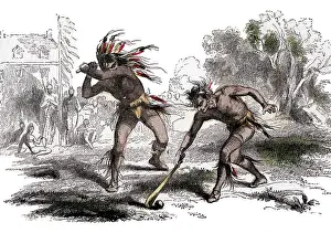 Lacrosse: Native American Indians Playing Lacrosse