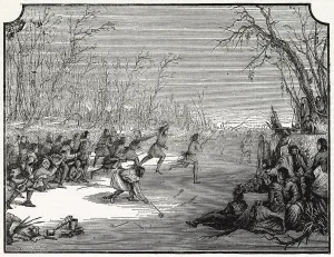 Lacrosse: Native American Indians Playing Lacrosse