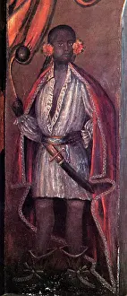 1718: Native American king portrait