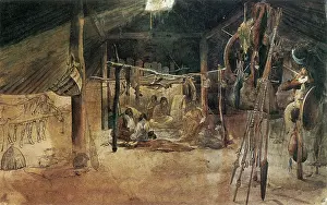 Bodmer: Native American Lodge