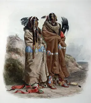 Bodmer: Native American Mandan Indians, 1830s