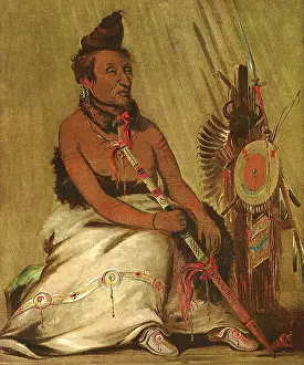 Catlin: Native American and Pipe, by George Catlin