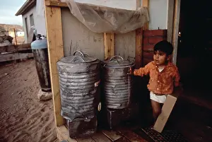 Diaper: Native American reservation. A young boy in fornt