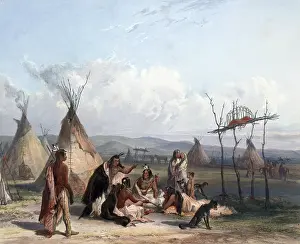 Nomads: Native American Sioux Indian Chief, Funeral Scaffold