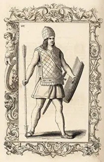 16th Century: Native American soldier from Peru, 16th century