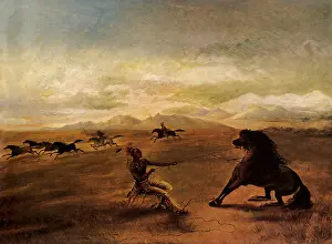 Comanche: Native Americans Catching Wild Horses, by George Catlin