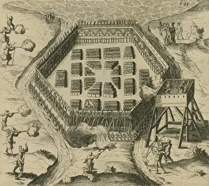 Palisade: NATIVE AMERICANS AND FRENCH ATTACK NATIVE