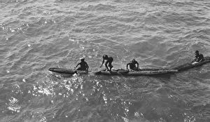 Boatman: Native boatmen with canoes
