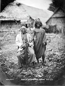 Moluccas: Native Chief and Son, Dobbo, Moluccas