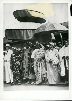 Inducted: Native chiefs at port of Abidjan, Ivory Coast