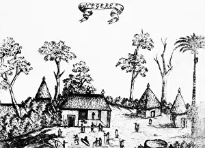 Forecourt: The native settlement Ghana, 1694