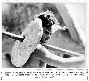Mangrove: Native of Yap carrying stone money