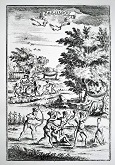 Mallet: Natives of Brazil attacking an enemy