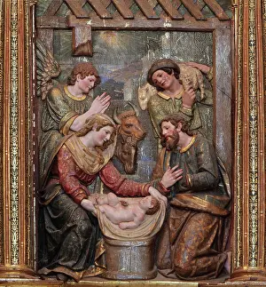 Geronimo: Nativity, altarpiece relief, Monasterio de San