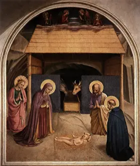 Manger: Nativity, by Fra Angelico and workshop