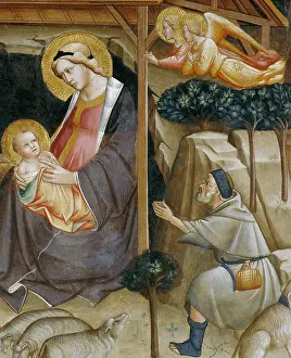 Agnolo: Detail of the Nativity. Fresco